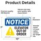 Signmission Elevator Out Of Order, 10 in W x Rectangle, Vinyl Decal OS-2PACK-NS-D-710-L-15578 - alternate 3